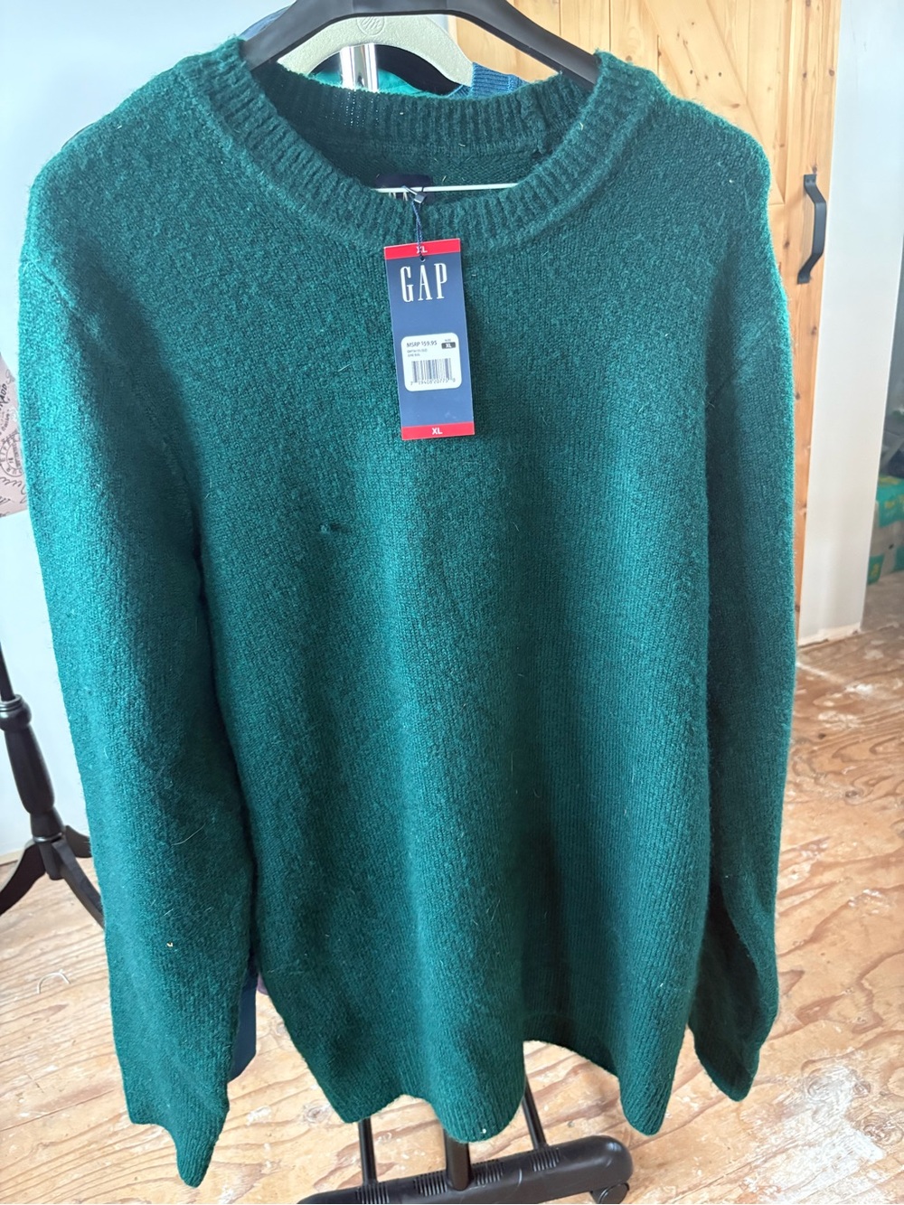 GAP Men's Crewneck Sweater in June Bug Green XL